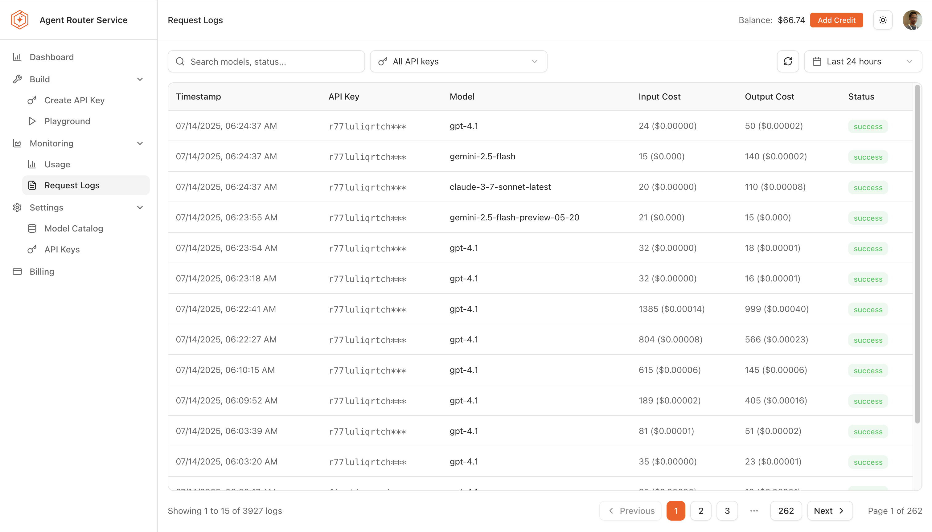 TARS Request Logging