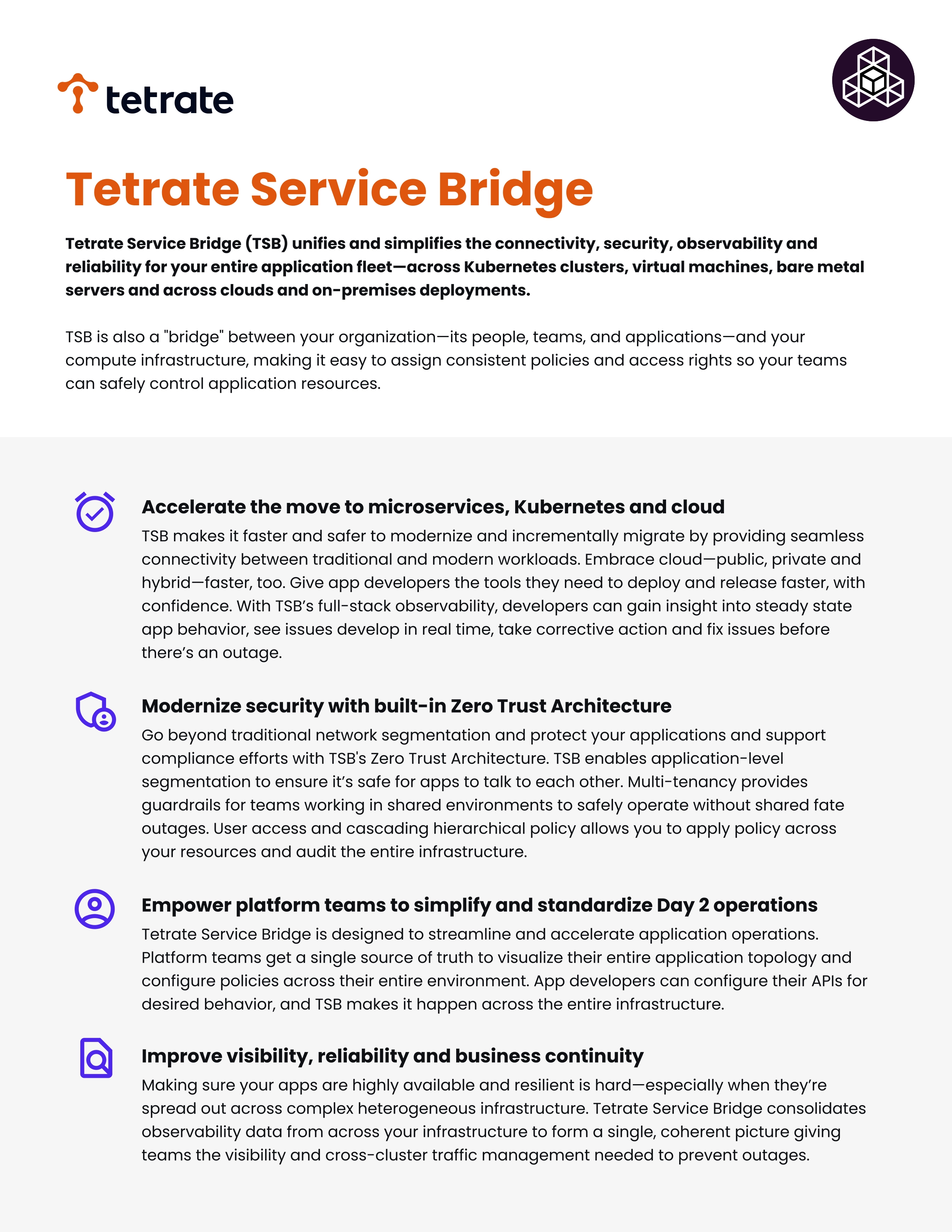 Tetrate Service Bridge Data Sheet
