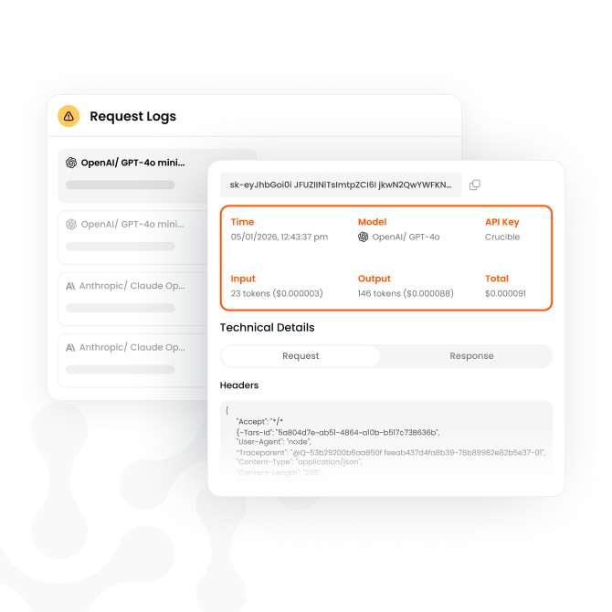 Agent Router routing AI Devs, Agents, Apps to GenAI resources with asynchronous logs