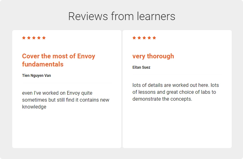 Envoy Fundamentals course reviews