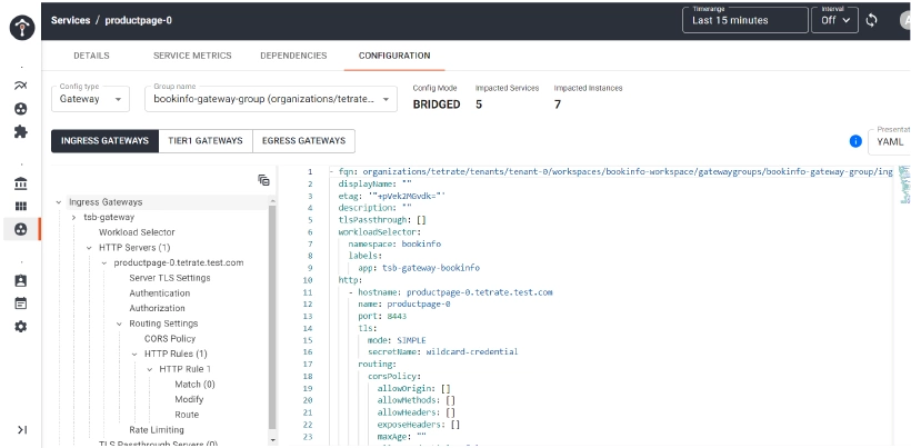 Configuration of Service Mesh