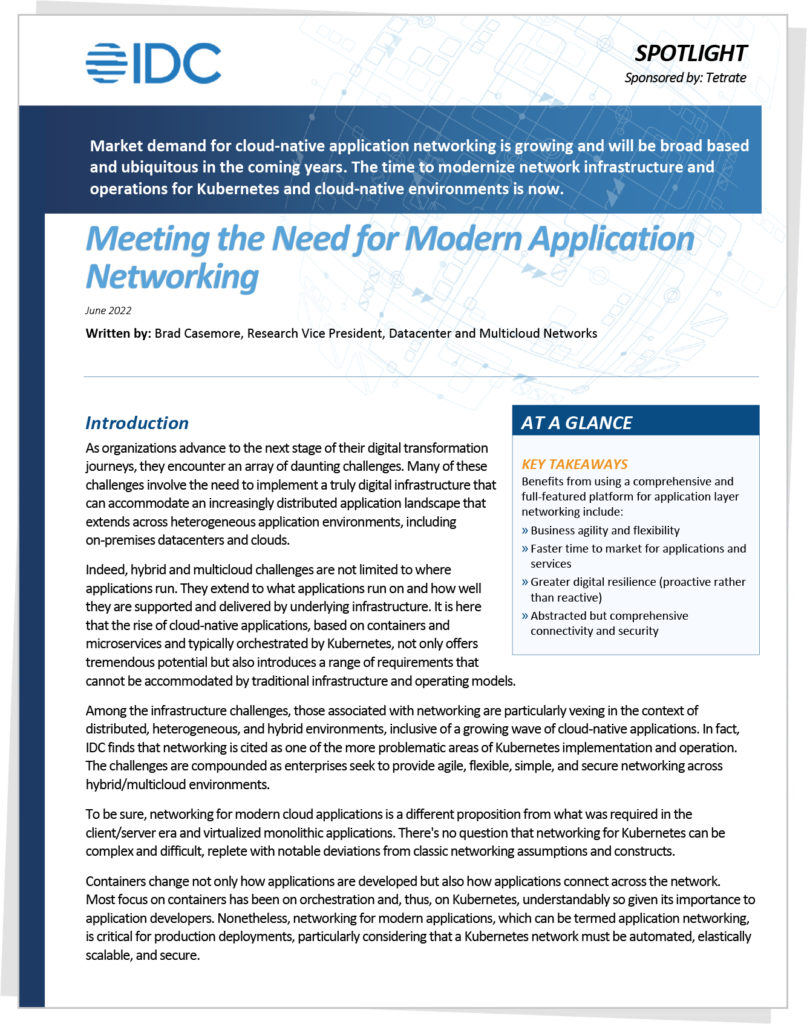 Modern Application Networking IDC Spotlight