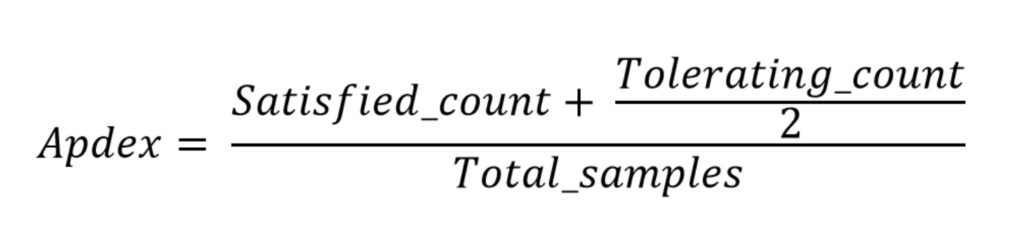 The Apdex formula