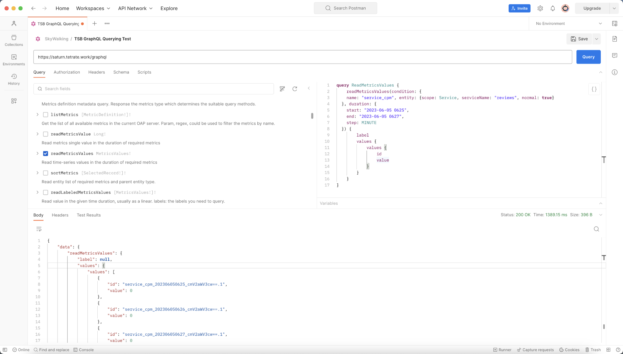 How To Use GraphQL To Query Observability Data From SkyWalking With Postman